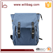 Fashion Pure Color Custom School Backpack With Laptop Compartment